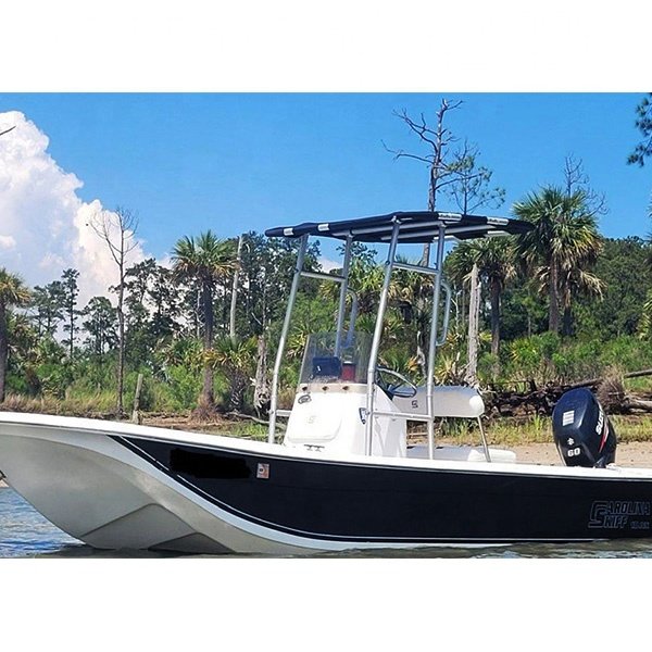 Dolphin Pro Economic Boat T Top With Removable Black Canopy Aluminum Heavy Duty T-top Fit for Small to Medium Size Boats