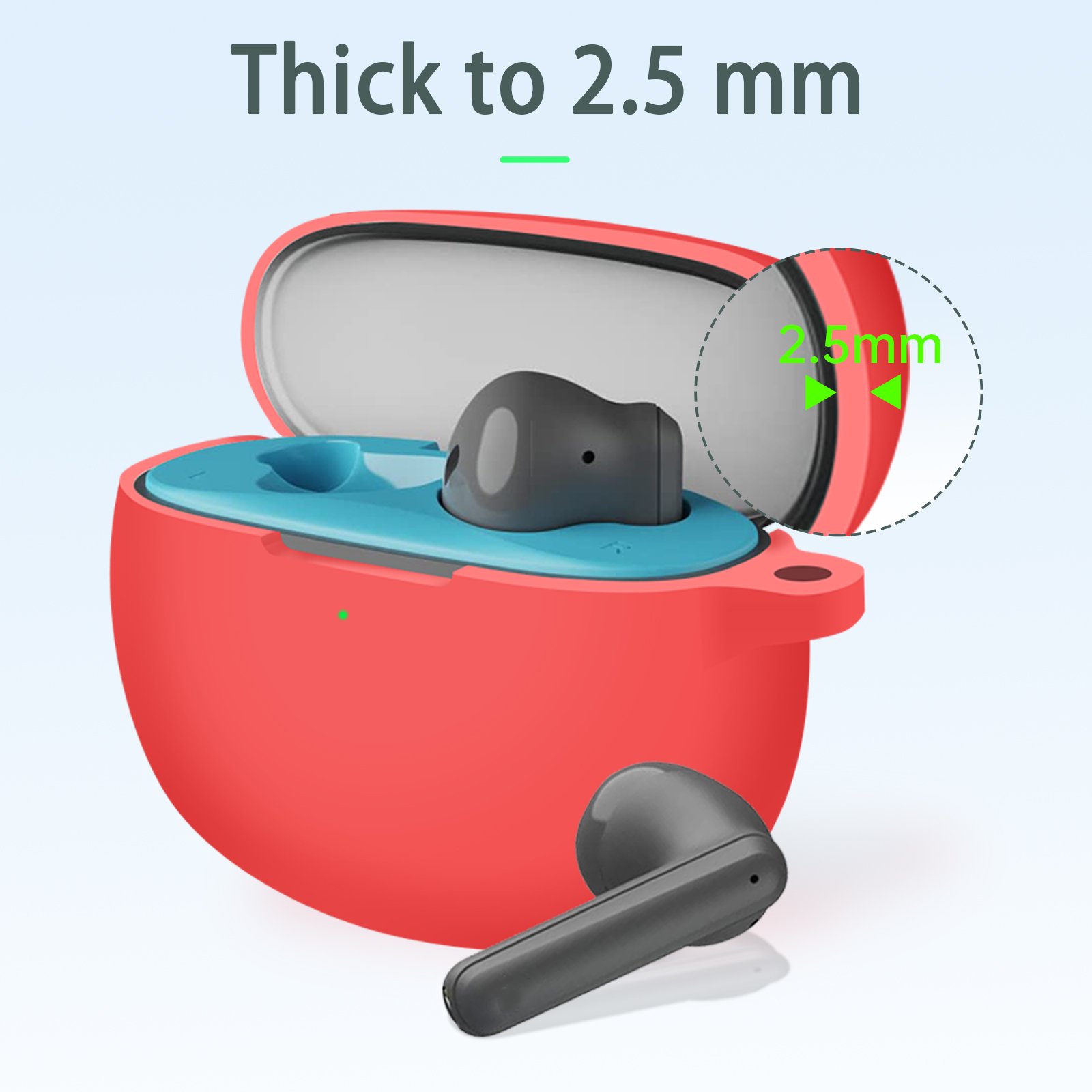 2023 Factory Sale Suitable for Boat Airdopes 141 Pro Cover Silicone Earphone Protective Case Shockproof With Hook
