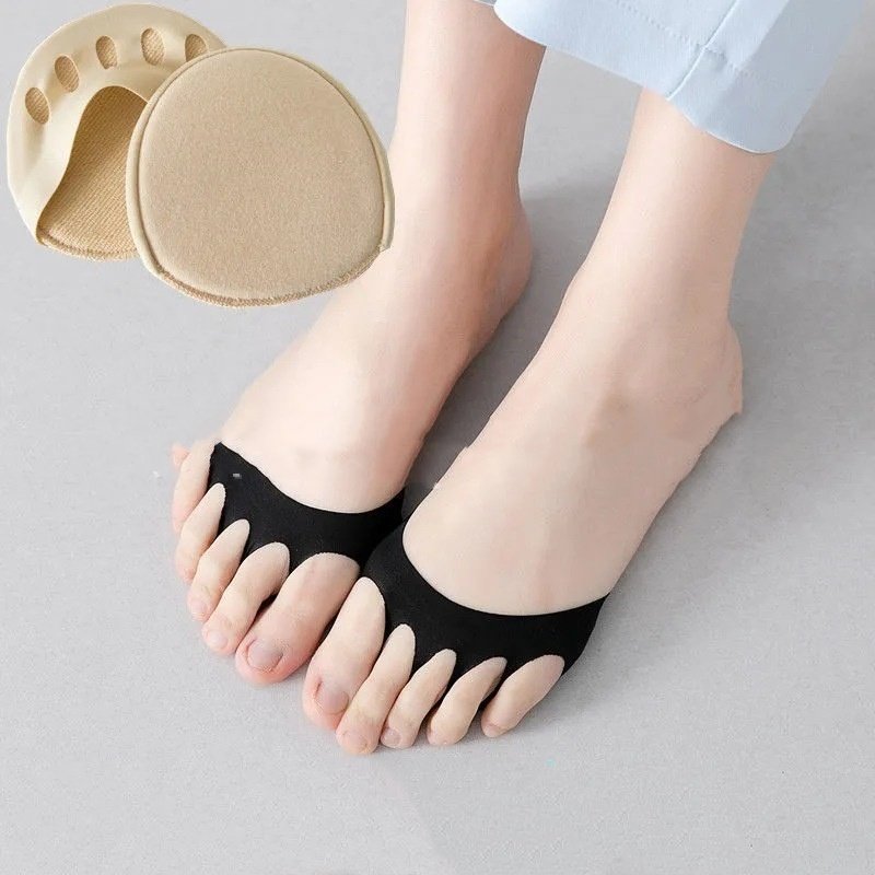 Five Finger Open Toe Socks Woman Summer Socks Ultra-thin Velvet Boat Socks Anti-slip No-show Invisible With Fingers