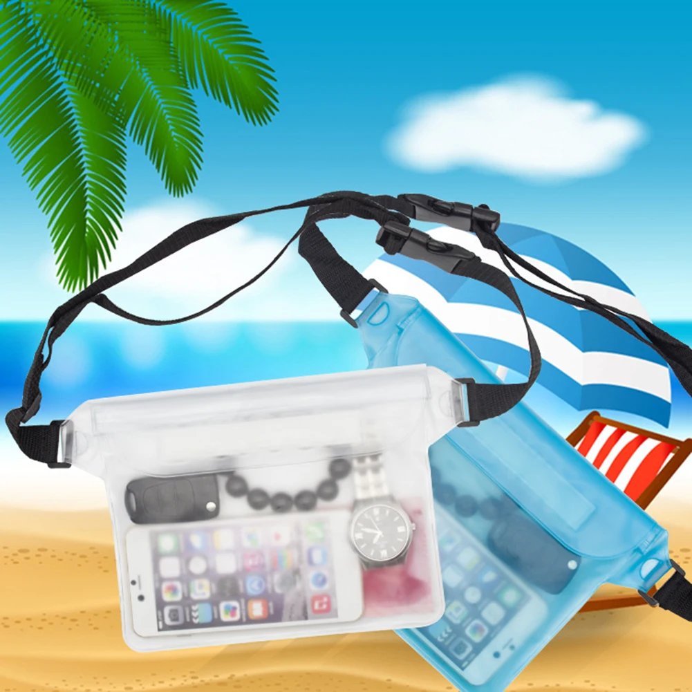 Multicolour PVC Triple Seal Highly Waterproof Dustproof Phone Waist Bag Shoulder Bag Underwater Can Touchscreen for Swimming