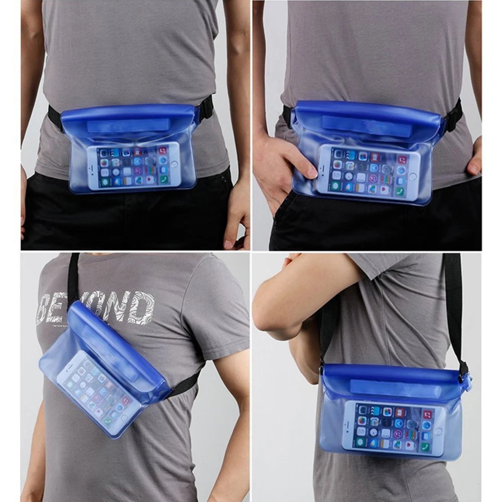Multicolour PVC Triple Seal Highly Waterproof Dustproof Phone Waist Bag Shoulder Bag Underwater Can Touchscreen for Swimming
