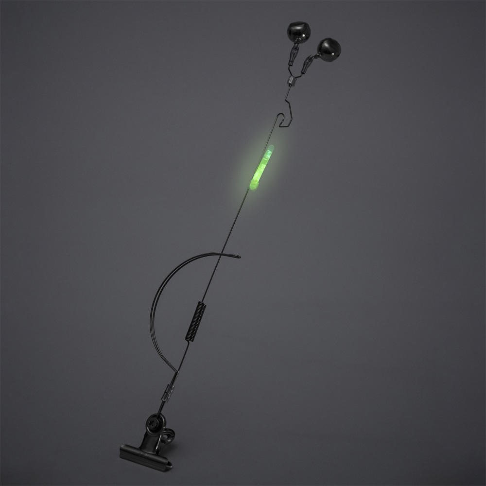 2023 New Wholesale 35cm Outdoor Spring Loaded Clip Double Fishing Stainless Steel Rod Alarm Silver Bells Accessories Tackle