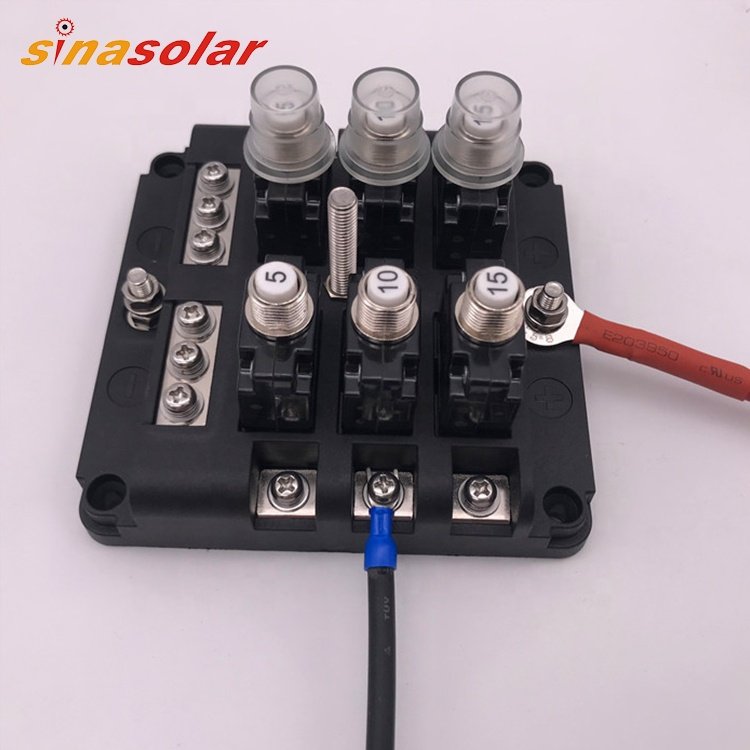 24V 40A Automotive Marine Power Stainless Distribution Screw Bus Bar Excavator Fuse Box Assembly With Cover