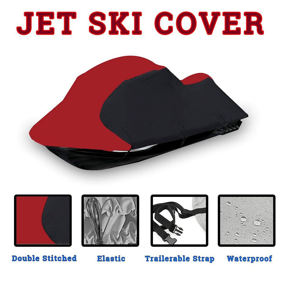 Durable Jet Ski Cover,Various Sizes Jetski Covers Trailerable 600D Boat Cover Waterproof for Boat Mooring Use,Boat Covers