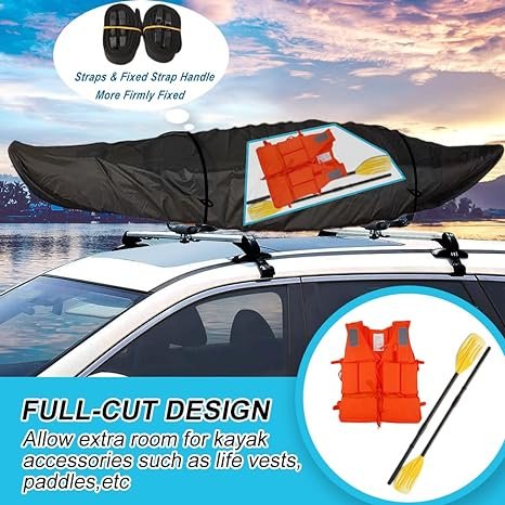 Outdoor Dustproof Boat Cover, Kayak Cover for Indoor and Outdoor Storage , Waterproof Kayak Cover