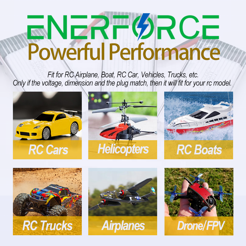 Enerforce 20C Lipo Battery 3.7V 300mah 702030 Rechargeable Lithium Polymer Battery for RC Helicopter