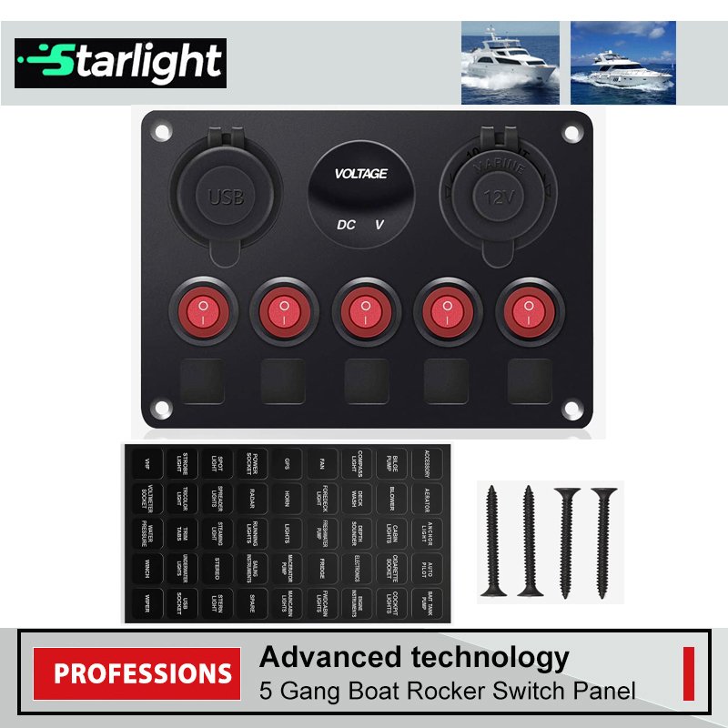 Cheap Price Aluminum Plastic Waterproof Cover Round Green Led DC 12V 3 Pin on Off Boat Switch Panel