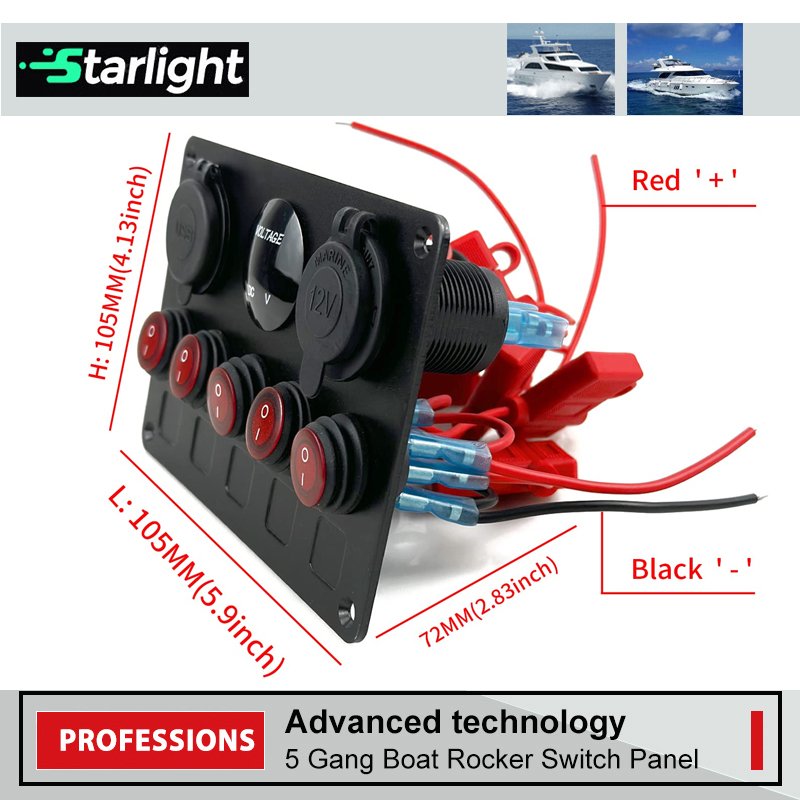 Cheap Price Aluminum Plastic Waterproof Cover Round Green Led DC 12V 3 Pin on Off Boat Switch Panel