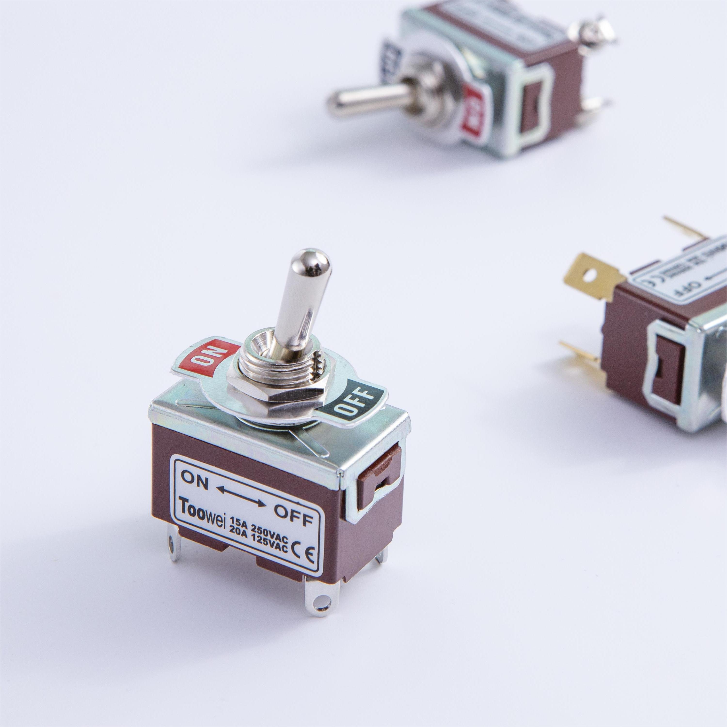 Heavy Duty Rocker Toggle Switches 4PINS 2Position Quick Connect/Screw/solder Terminal ON- OFF Toggle Switch