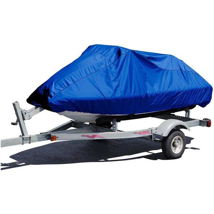 600D Trailerable PWC Jetski Cover Personal Watercraft Jet Ski Cover with All-weather Waterproof Boat Surface 14' - 18'