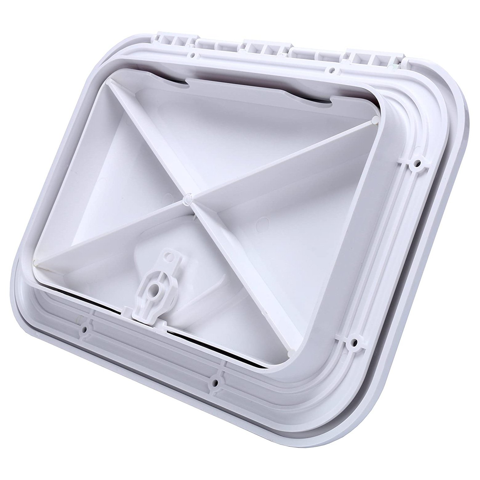 FBM Yacht Hatch Cover Rectangle Marine Boat Deck Hatch Lid ABS Boat Access Hatch in Black & White Colors