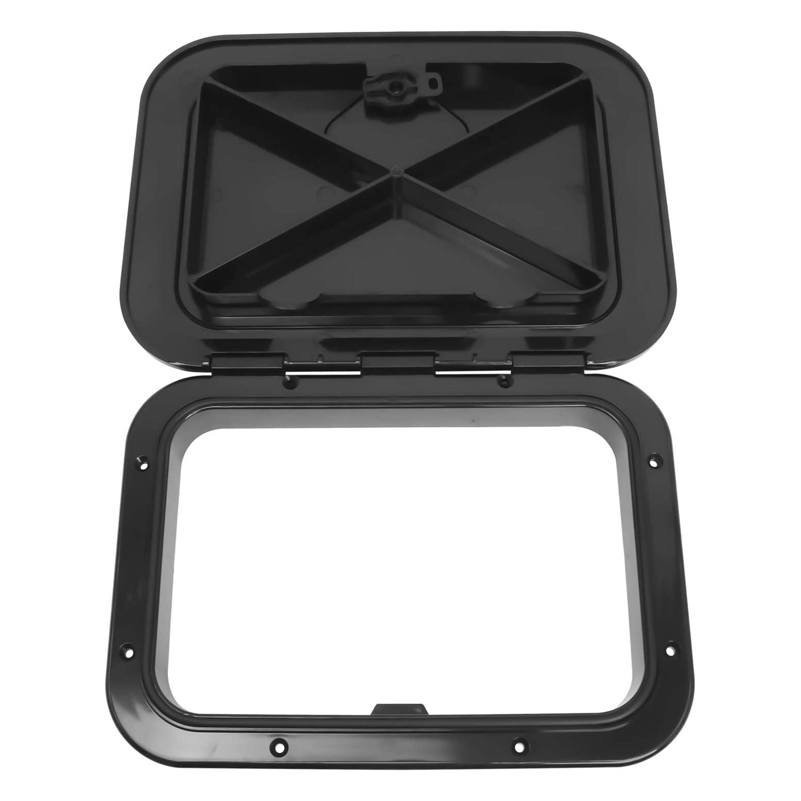 FBM Yacht Hatch Cover Rectangle Marine Boat Deck Hatch Lid ABS Boat Access Hatch in Black & White Colors