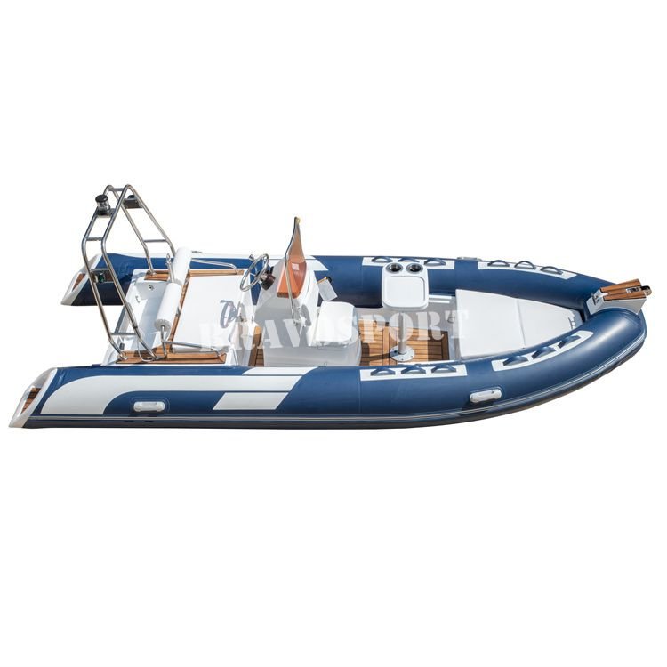 16 ft 480cm Deep-v Keel Fiberglass Flat Bottom Rigid Inflatable Rib Boat with Steering Wheel