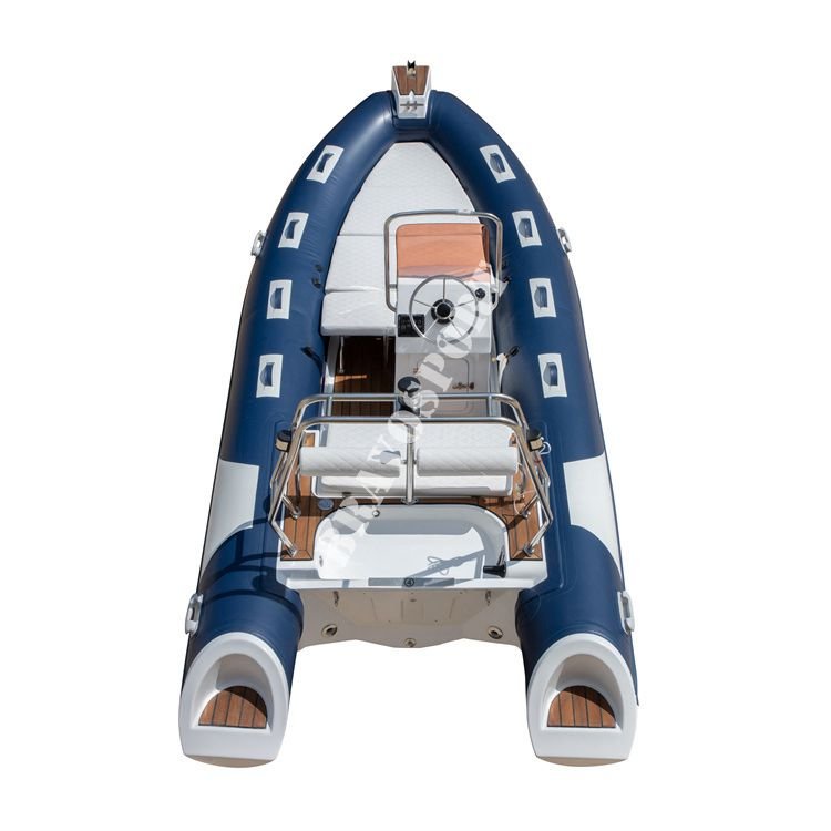 16 ft 480cm Deep-v Keel Fiberglass Flat Bottom Rigid Inflatable Rib Boat with Steering Wheel