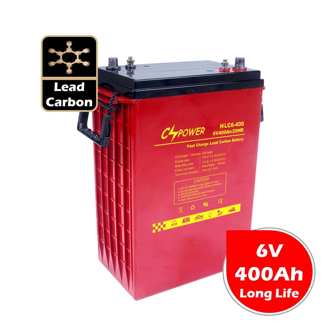 CSPower 12V 100Ah Fast Charge Deep Cycle Lead Carbon Battery - Solar Power/UPS/Teleocm China Supply HLC12-100