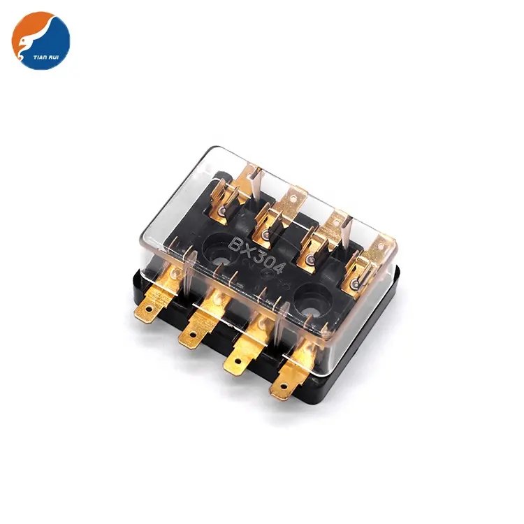 BX304 BX306 BX308 BX310 BX312 Multiway Glass Tube 4 6 8 10 12 Ways Position 6x30mm AGC Glass Fuse Box Block Holder