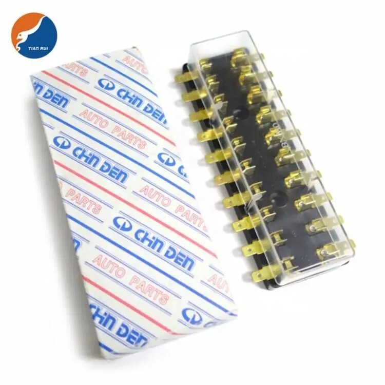 BX304 BX306 BX308 BX310 BX312 Multiway Glass Tube 4 6 8 10 12 Ways Position 6x30mm AGC Glass Fuse Box Block Holder