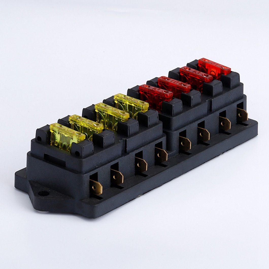 High Quality 8 Way Fuse Holder Box with Fuse Blade for Car Boat Truck Automotive with Proof Cover