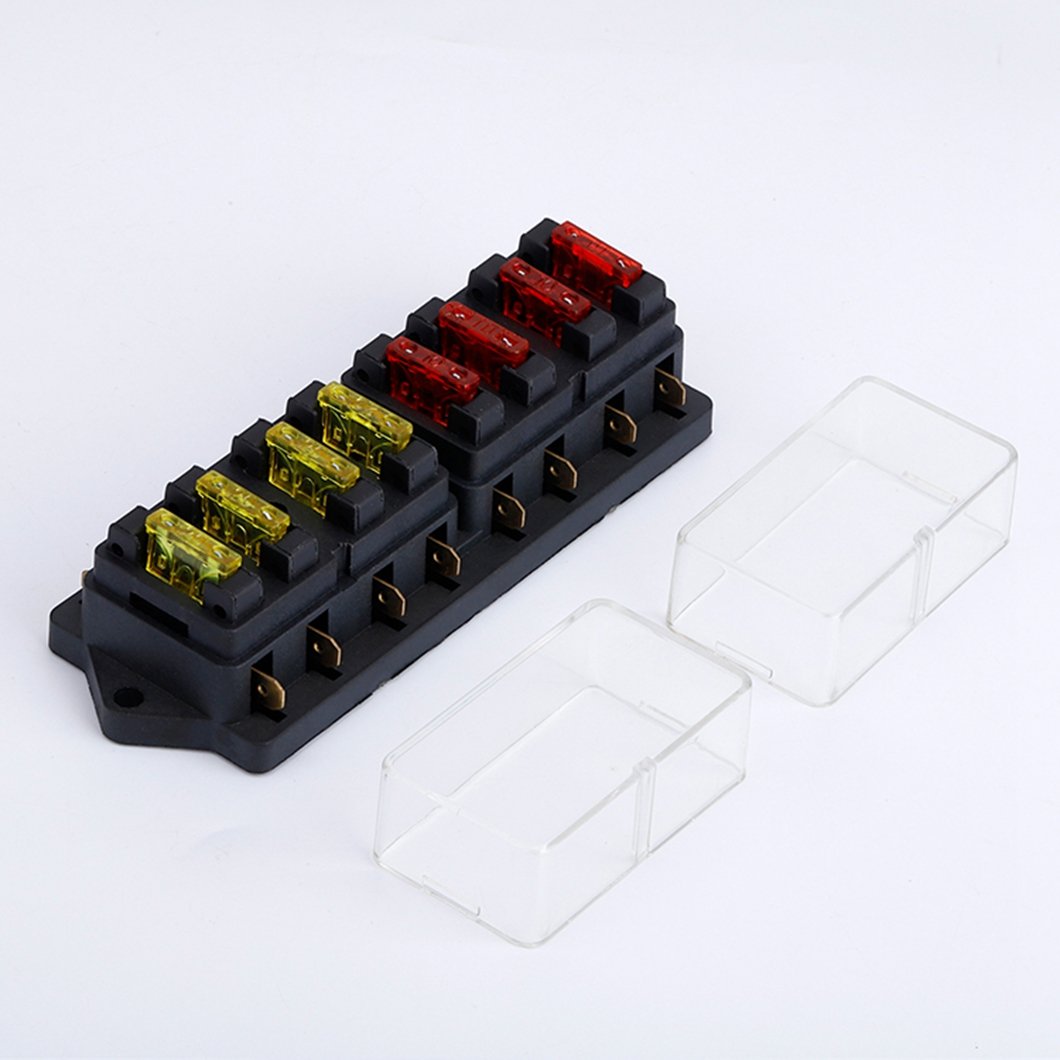 High Quality 8 Way Fuse Holder Box with Fuse Blade for Car Boat Truck Automotive with Proof Cover