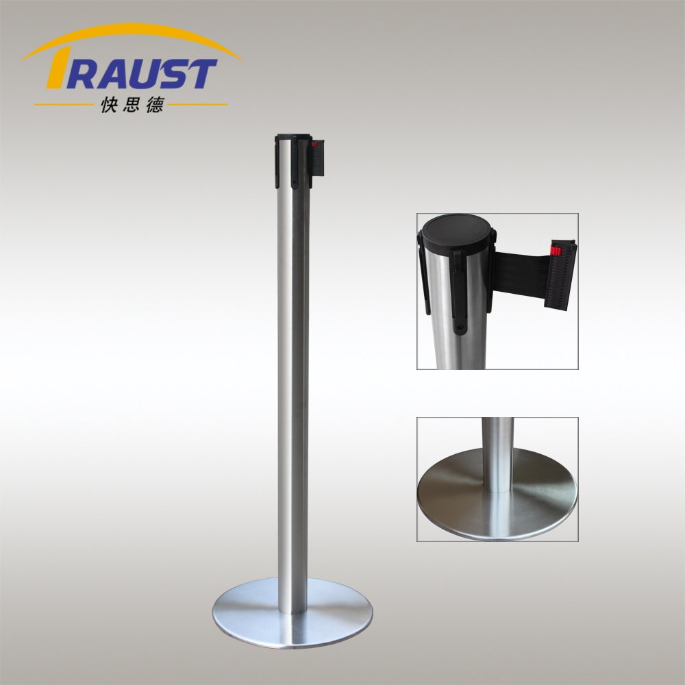 Traust Retractable Belt Barrier Stand Stanchion Museum Bank Queue Line Traffic Control for Crowd Management