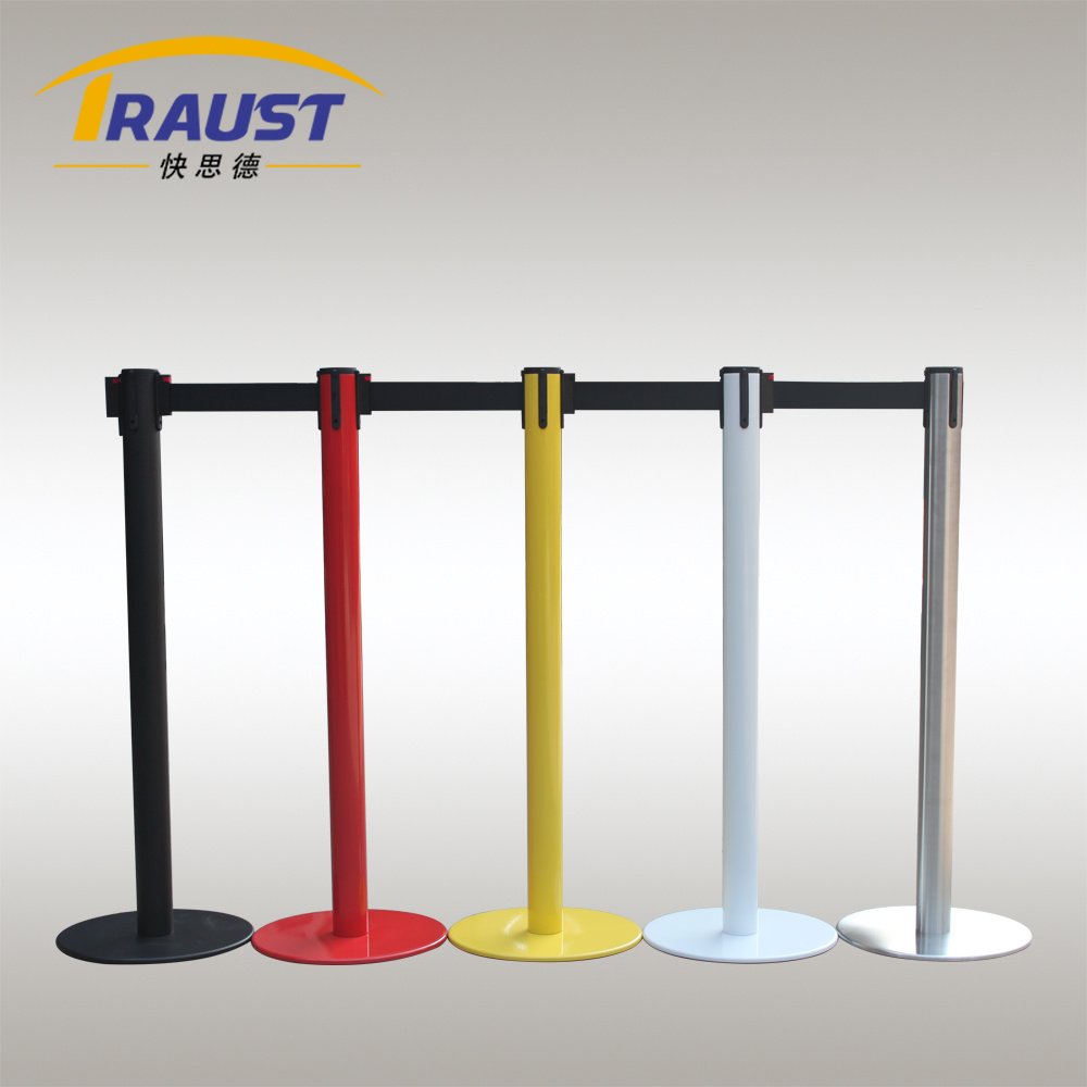 Traust Retractable Belt Barrier Stand Stanchion Museum Bank Queue Line Traffic Control for Crowd Management