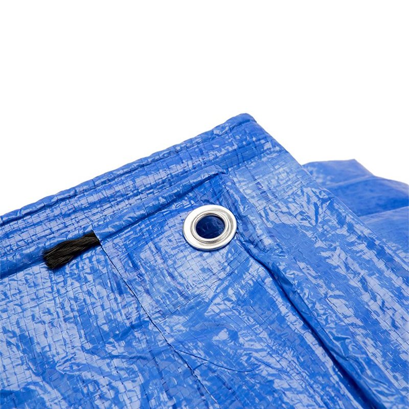 8 X 10 Feet Blue Color Waterproof 7 Mills Thick Heavy Duty Outdoor Poly PE Tarp Cover for Roof, Patio, Pool and Boat