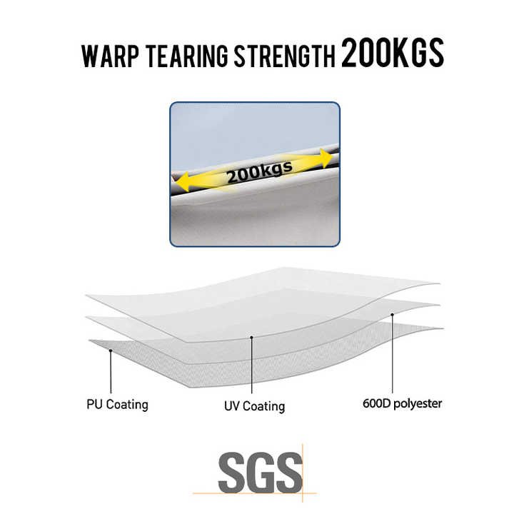 STARRYHEART 600D Aluminum 4 Bow Bimini Top Boat Cover Boat Canopy Bimini Tops for Boats