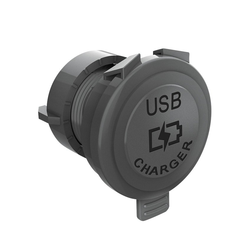 Waterproof Dual Usb Outlet Qc3.0 PD Dc 12V Car Usb Socket With Cover for Automotive Truck Boat Motorcycle Marine