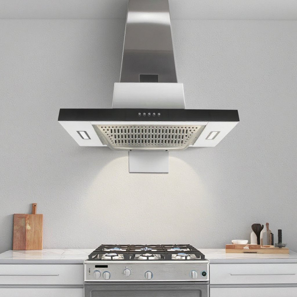 60CM Wide Apartment T-top Suction Range Hood Single Kitchen Smoking Machine Simple Small Size Boat Mesh