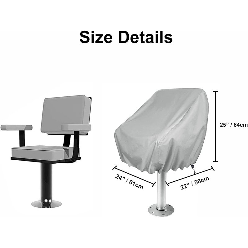 Waterproof Sunscreen Boat Seat Protective Cover Outdoor Yacht Fixed Rear Seat Furniture Accessory