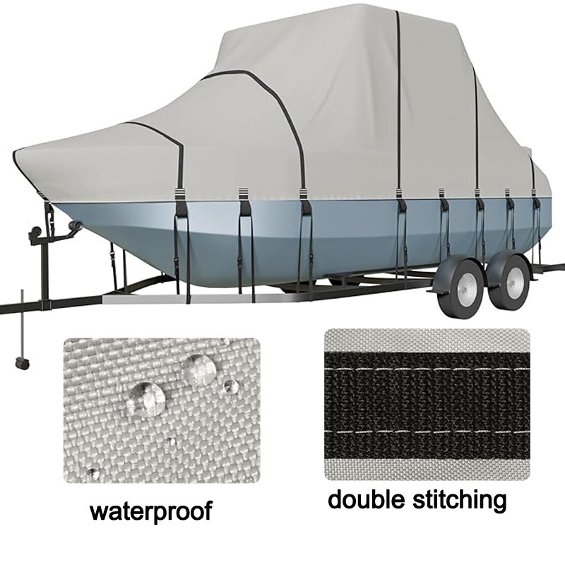 Custom Waterproof Heavy Duty Boat Cover Dust Protector Universal Waterproof UV Resistant Outdoor Boat Cover