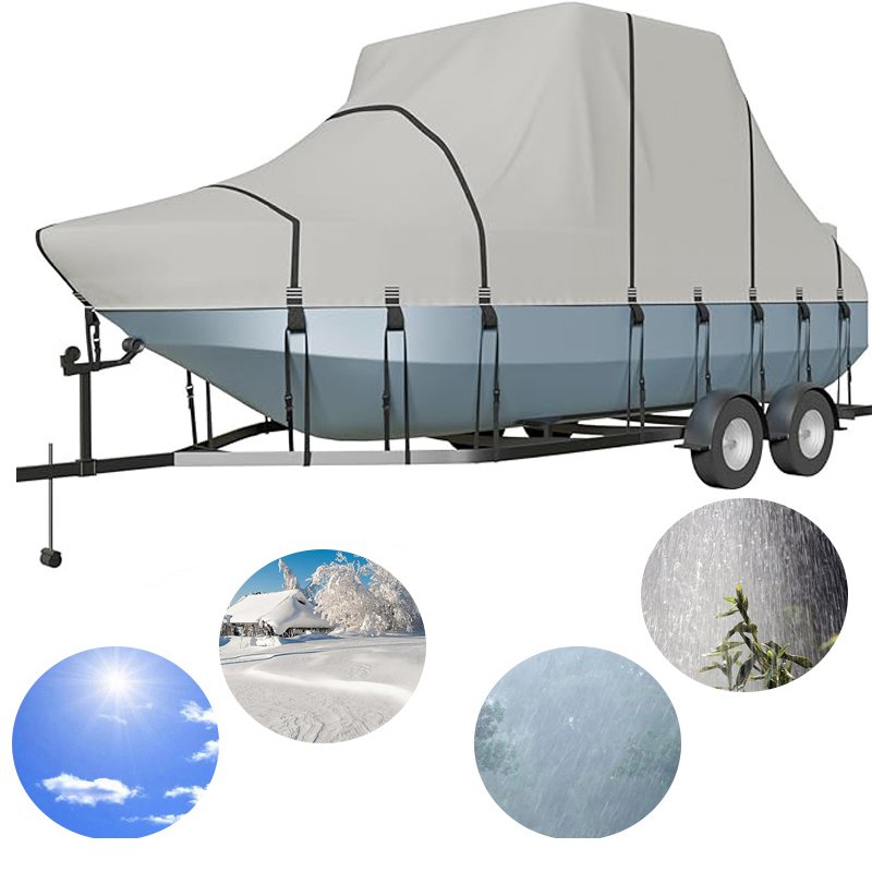 Custom Waterproof Heavy Duty Boat Cover Dust Protector Universal Waterproof UV Resistant Outdoor Boat Cover