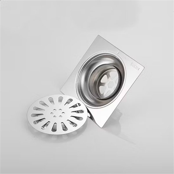 Square Form Stainless Steel Boat Deck Floor Plumbing Drain Bathroom Shower