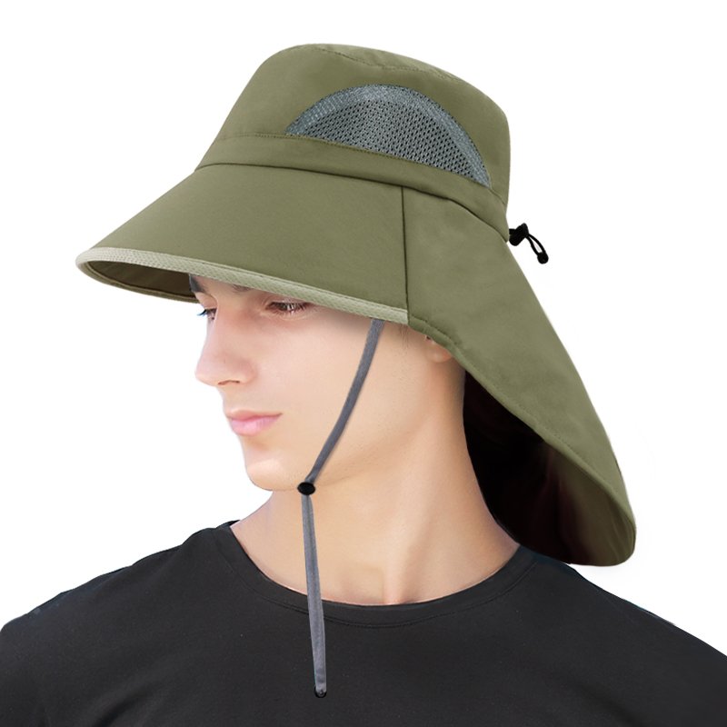 Men Women's Foldable Boonie Hat Summer Bucket Sun Hat with Wide Brim for Camping Hunting Fishing Riding Gardening Parties