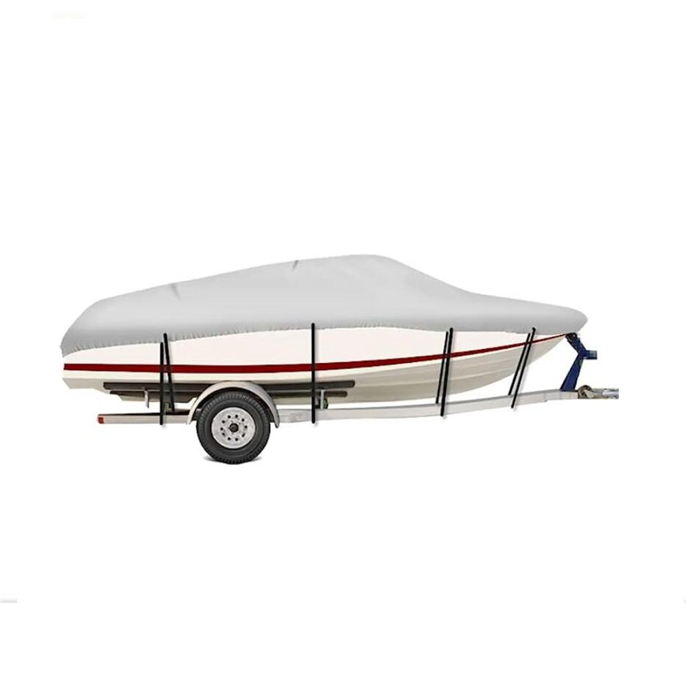 Marine Grade Boat Cover Commercial Light Weight Fits V-Hull Tri-Hull Runabouts and Bass Boats