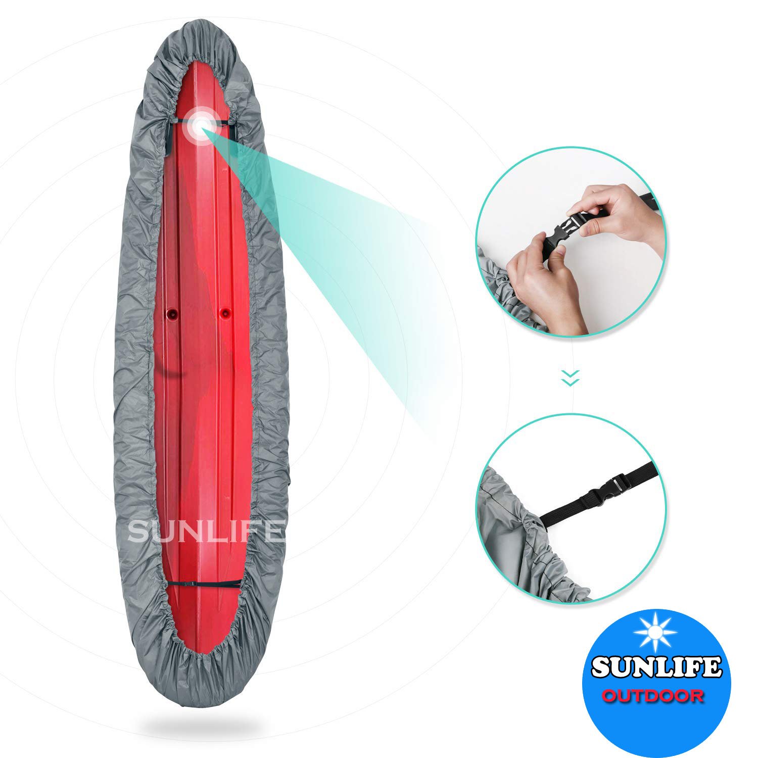 Boat Kayak Canoe Cover Waterproof UV Resistant Dust Professional Storage Cover Shield Kayak Boat Canoe Storage Cover
