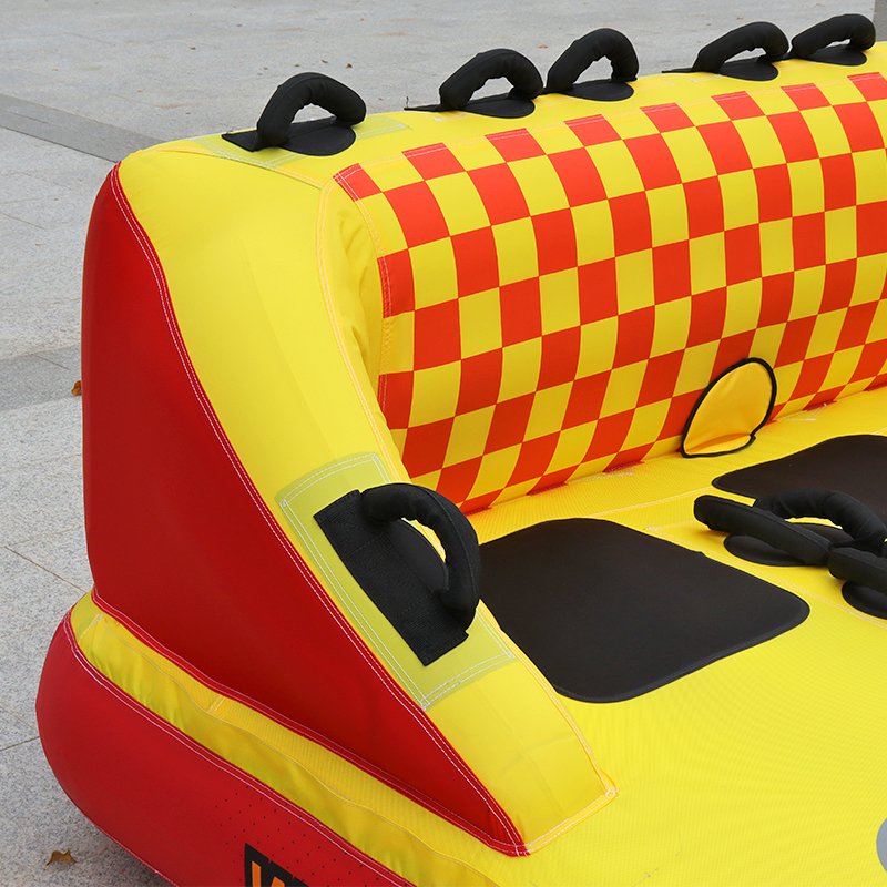 Heavy-Duty OEM Watersports Inflatable Towable Booster Tubes -3 Person Towable Water Tube with Back Rest for Boat to Pull