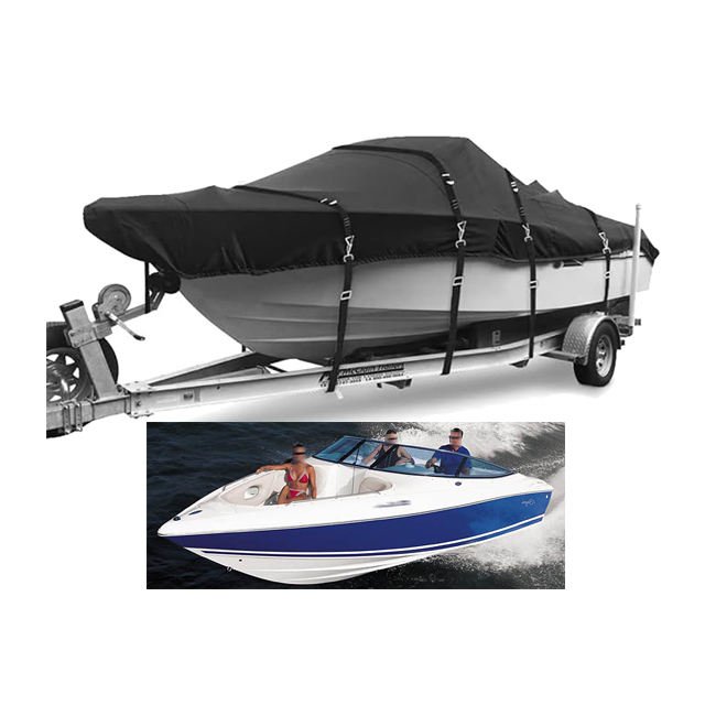 420D Oxford Fabric Waterproof Boat Cover Marine Grade Canvas Universal Boat Cover