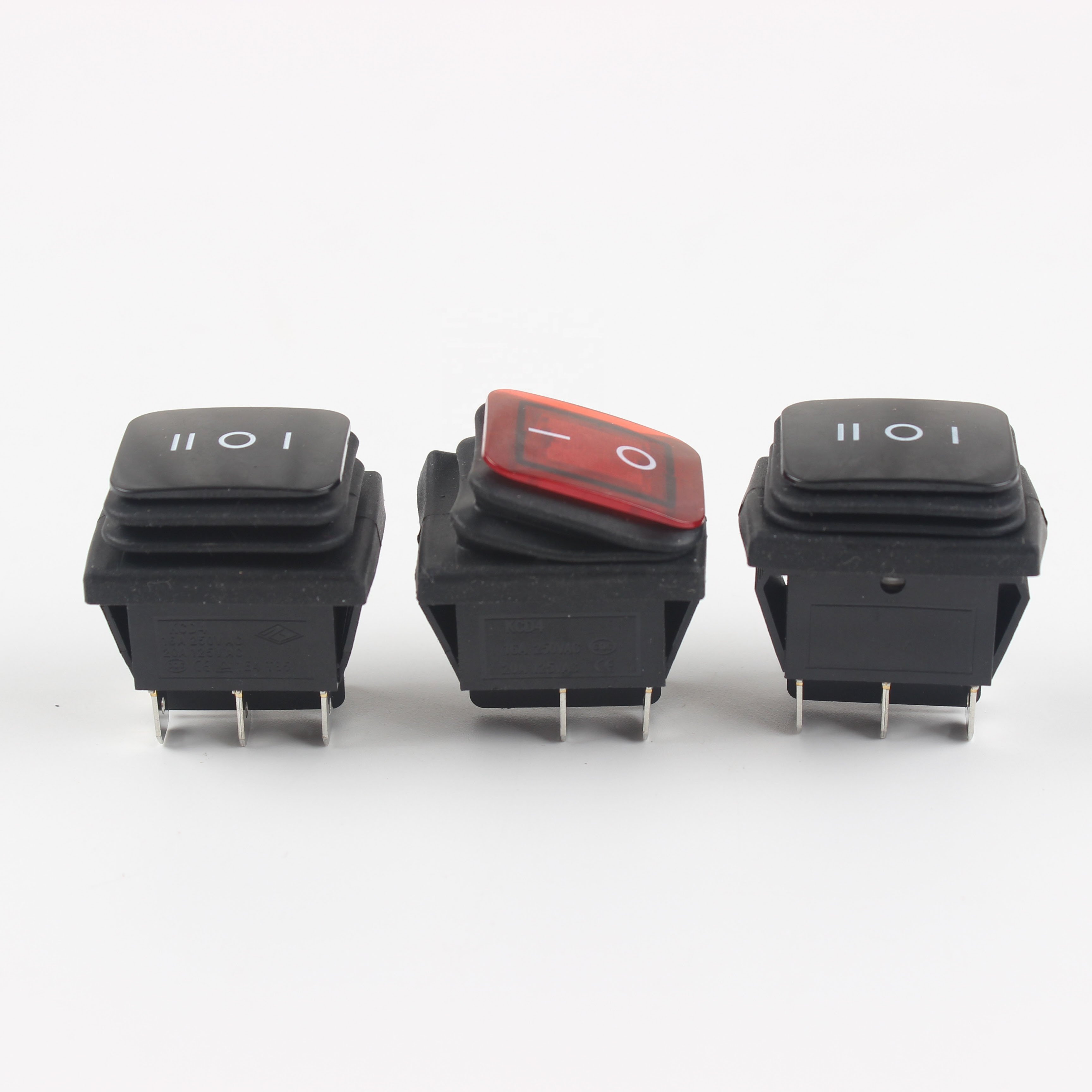 Waterproof Boat Rocker Switch 250vac 16a T100 55 Rocker Switch 2 Position 4 Pin DPDT KCD4 Red Carling 6pin Rocker Switch T85