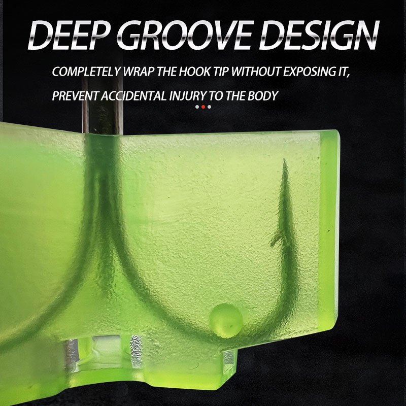 In Stock Fishing Hook Protective Cover Clear Plastic Treble Hook Covers Fishing Tackle Sleeves