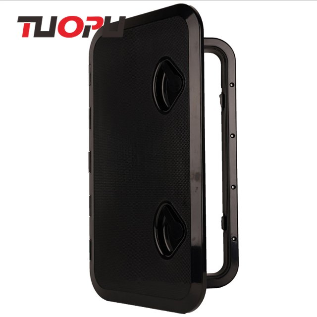 Marine Accessories Plastic Hatch Cover ABS Black Rectangle Hatches for Yacht