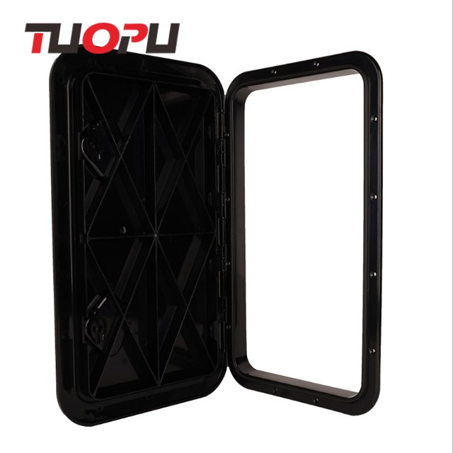 Marine Accessories Plastic Hatch Cover ABS Black Rectangle Hatches for Yacht