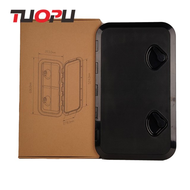 Marine Accessories Plastic Hatch Cover ABS Black Rectangle Hatches for Yacht