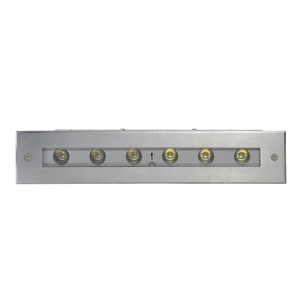 3W Outdoor RGB Color Changing 24V LED Recessed Linear Underground Light Stainless Steel Fixture for Garden Path Floor Paver