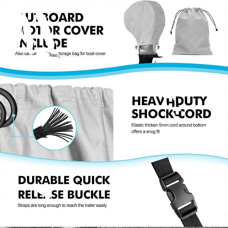 Heavy Duty 900D Marine Canvas Waterproof 17-19ft Boat Cover V-Hull Bass Tri-Hull Runabout Boats Trailerable 18ft 19' Foot Cover