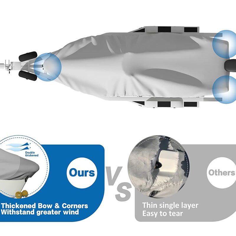 Custom 800D Oxford Cloth Boat Cover Waterproof and Sunscreen Fishing Yacht Cover Direct From Factory Outdoor Accessory