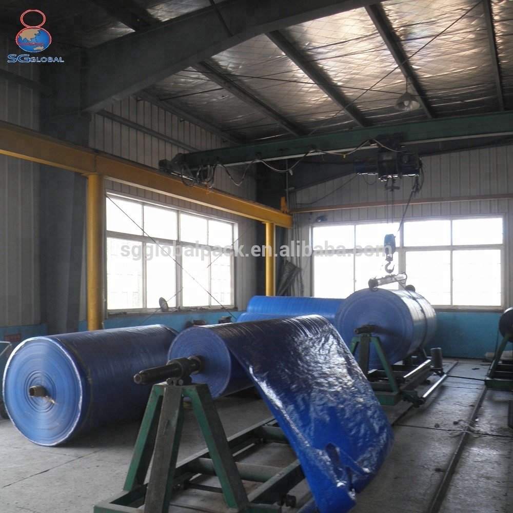 Alibaba Supplier Poly Tarp Roll Cover Lumber Wrap Waterproof Plastic PE Tarpaulin Price Per Meter Woven Fabric China Plain