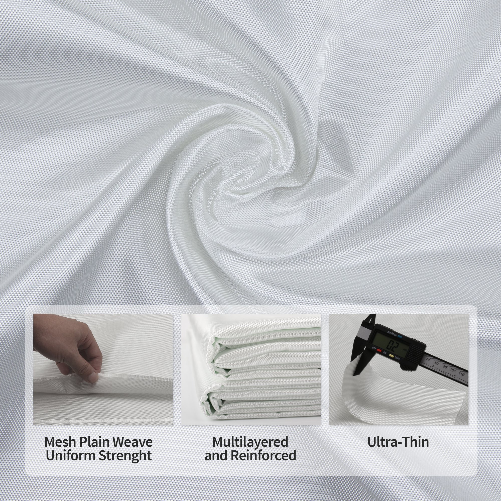 E Glass Plain Weave Roll Alkali-free Reinforce 6oz 200g Fiberglass Cloth for Boats Surfboards Paddle