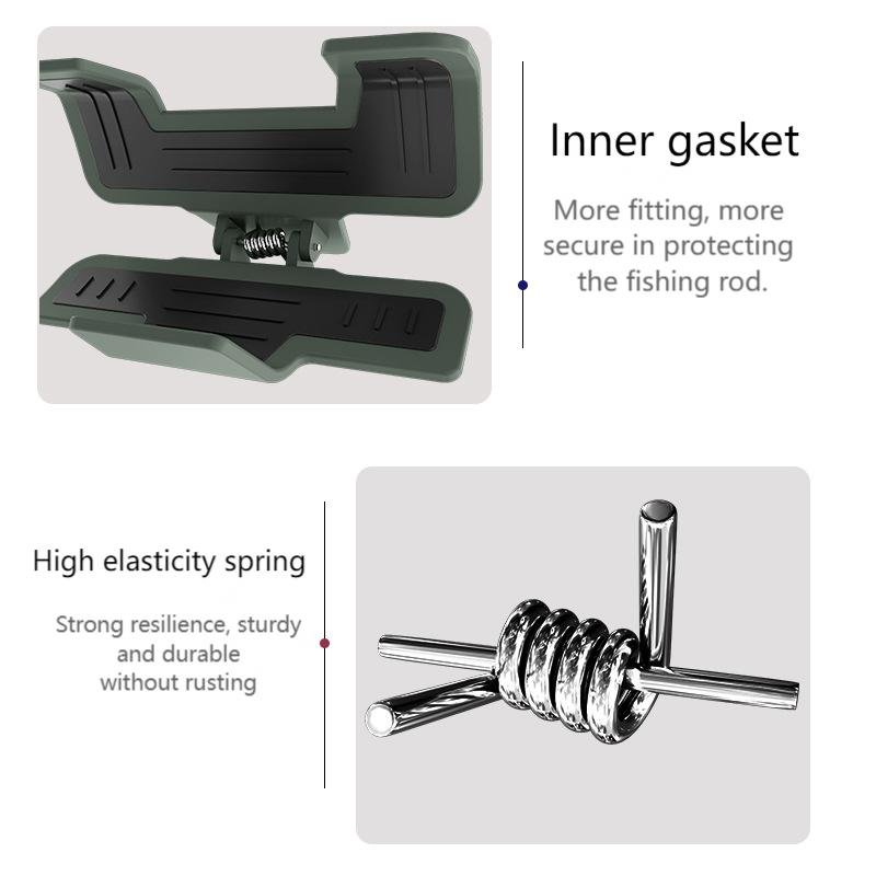 Fishing Pole Holder Clip Protect Protector Cover Portable Fishing Lures Tackle Tools Fishing Rod Baits Clip