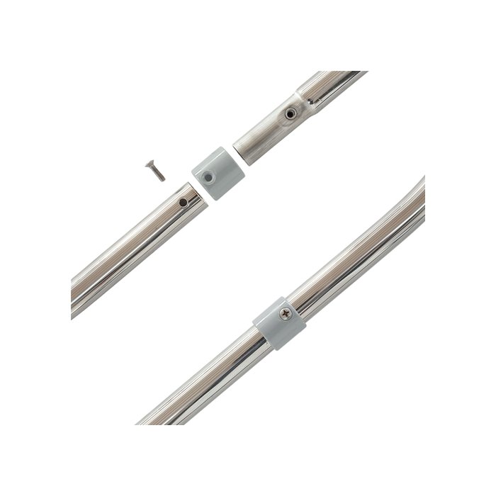 Best Bimini Top Sport Plus 3 Arches for Boats and Rafts - Diameter 20 mm Stainless Steel - Black Polyester Canvas